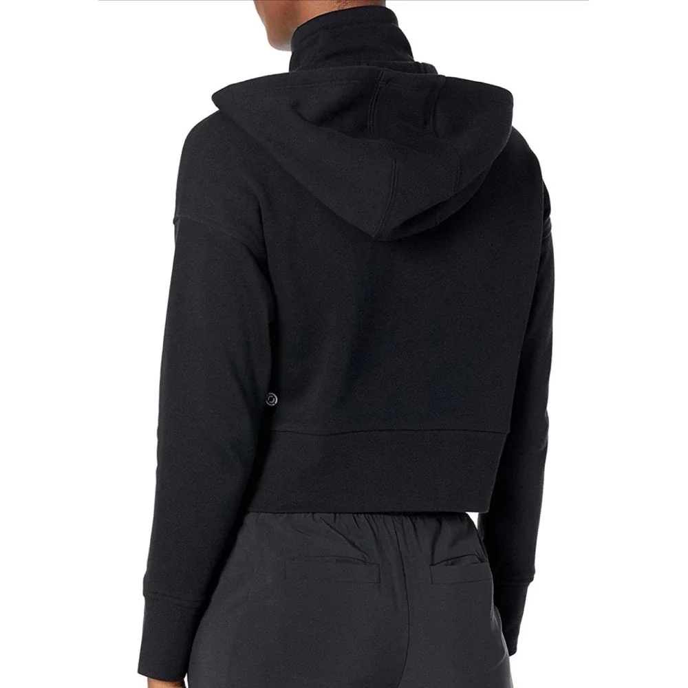 Core 10 Women's Super Soft Fleece Cropped Length Zip-Up Hoodie Sweatshirt, Sz Sm - Picture 4 of 9